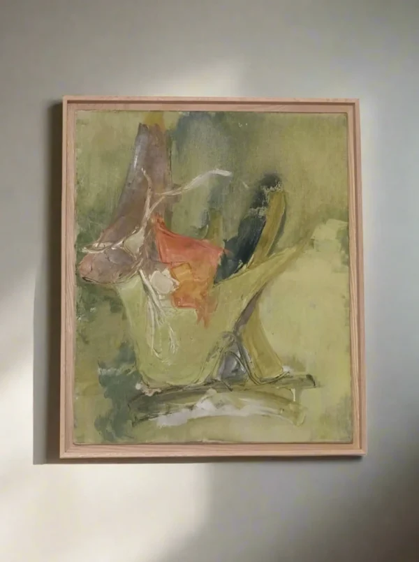 The Oblist Acrylic on abstract canvas signed Shultz, 1959 | Paintings | Living Room