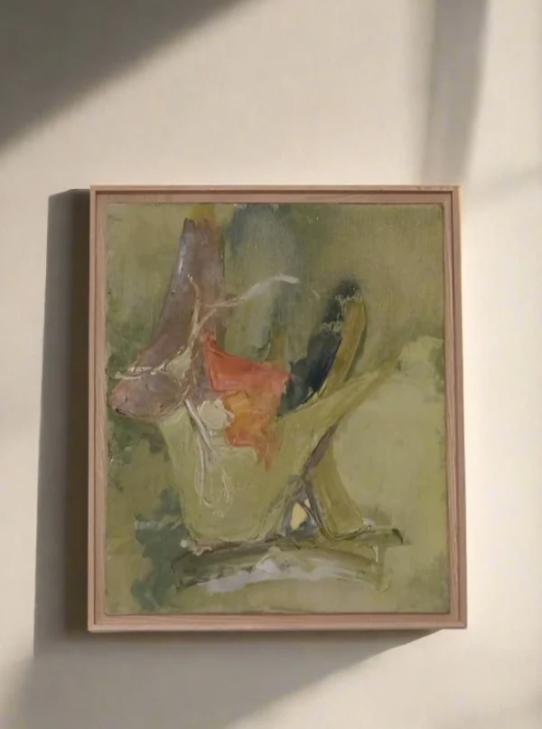 The Oblist Acrylic on abstract canvas signed Shultz, 1959 | Paintings | Living Room