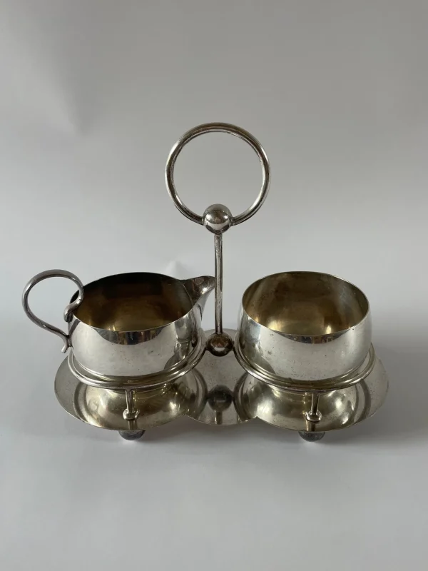 The Oblist Antique Silver Plate Tea Service Set | Vintage Tableware | Decorative Dishes