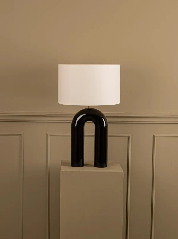 The Oblist Arko Black Ceramic | Table Lamp