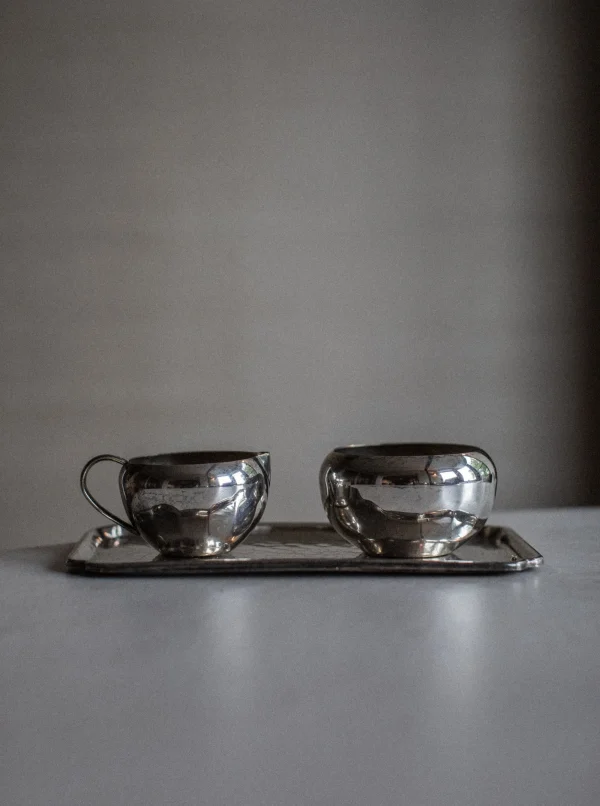 The Oblist Art Deco Creamer & Sugar Bowl | Vintage Tableware | Decorative Dishes