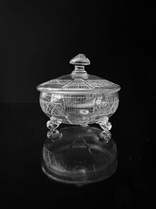 The Oblist Art Deco Glass Bonbonnière - 1930 | Decorative Dishes | Decorative Dishes