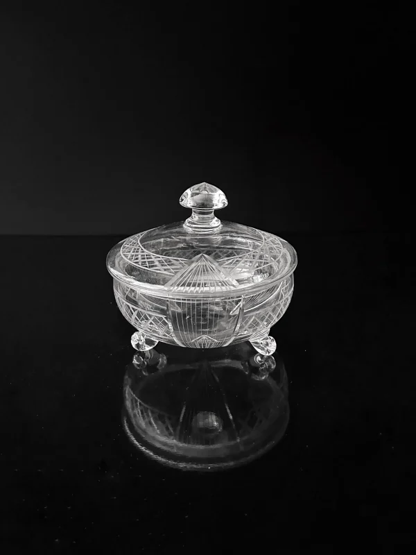 The Oblist Art Deco Glass Bonbonnière - 1930 | Decorative Dishes | Decorative Dishes