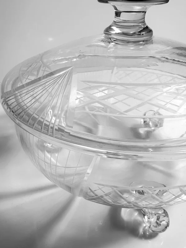 The Oblist Art Deco Glass Bonbonnière - 1930 | Decorative Dishes | Decorative Dishes