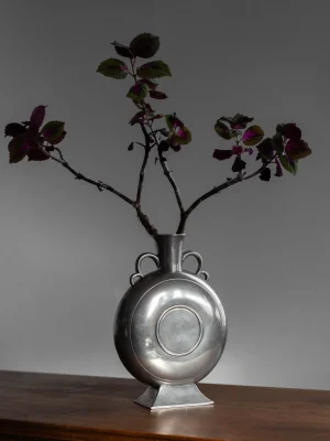 The Oblist Art Deco Pewter Vase | Vases | Living Room