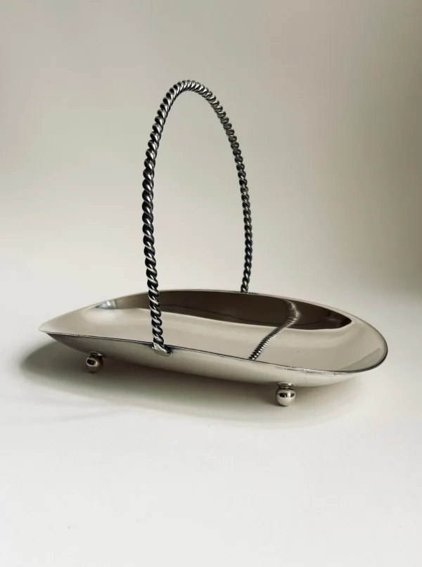 The Oblist Art Deco Silver Plated Basket | Decorative Dishes | Decorative Dishes