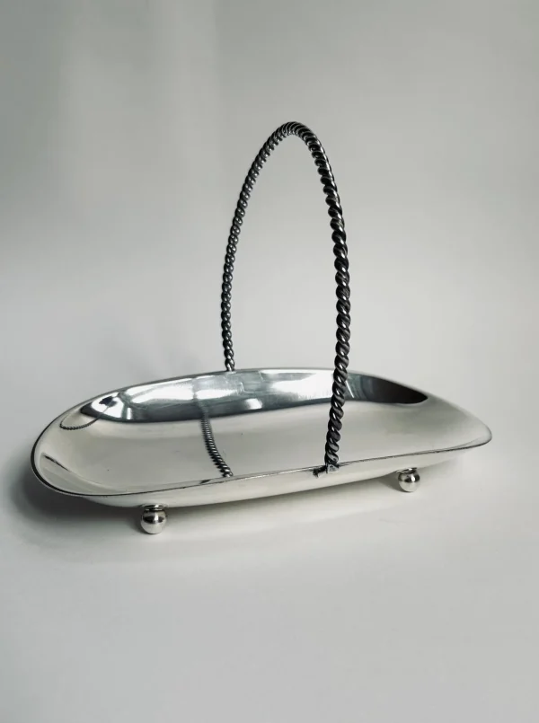 The Oblist Art Deco Silver Plated Basket | Decorative Dishes | Decorative Dishes