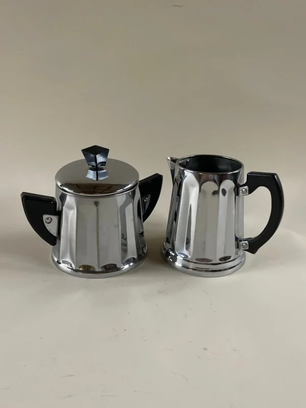 The Oblist Art Deco Sugar Bowl and Jug | Vintage Tableware | Decanters & Carafes