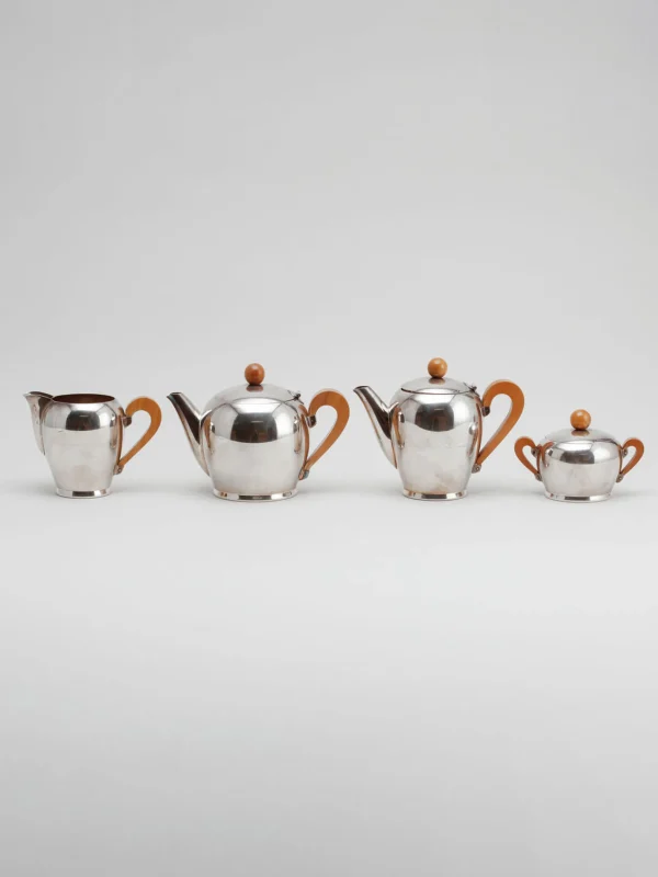 The Oblist Art Deco Tea/Coffee Set ‘Bombè’ by Alessi | Vintage Tableware | Coffee & Tea