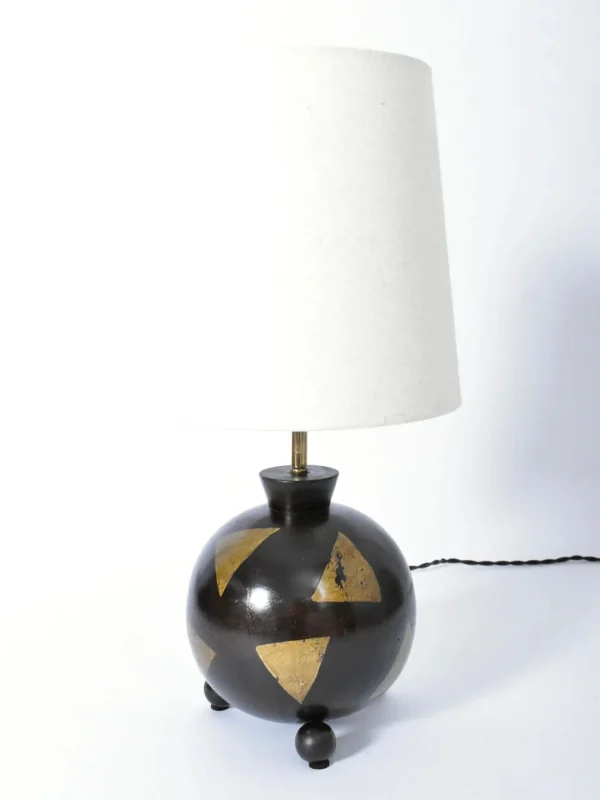 The Oblist Art Deco Wooden Ball Lamp, 1930s | Table Lamp | Living Room