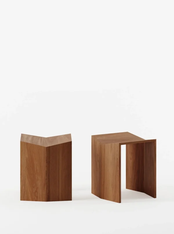 The Oblist Athens Stool in Iroko | Chair