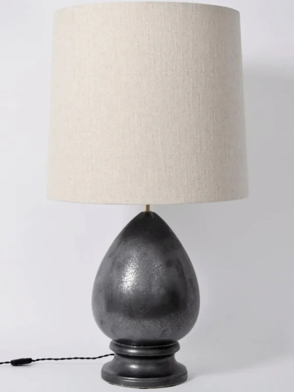 The Oblist Black Egg Ceramic Lamp, 1960s. | Table Lamp | Bedroom