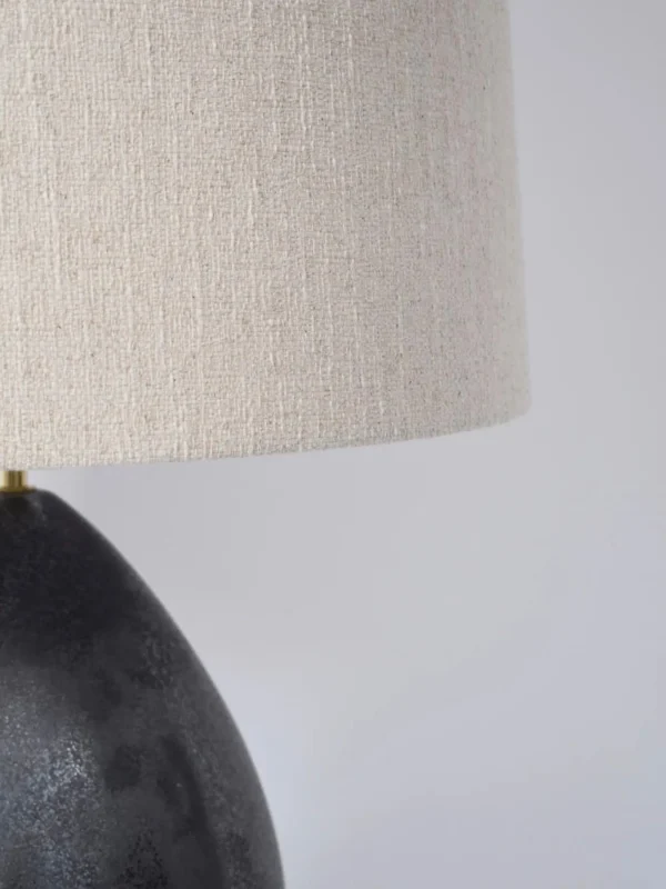 The Oblist Black Egg Ceramic Lamp, 1960s. | Table Lamp | Bedroom