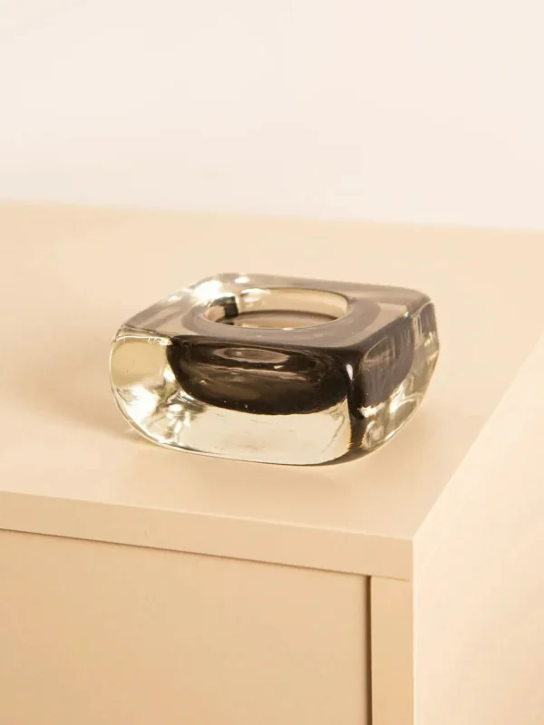 The Oblist Black Murano Vide Poche by Salviati 60's | Vide Poches