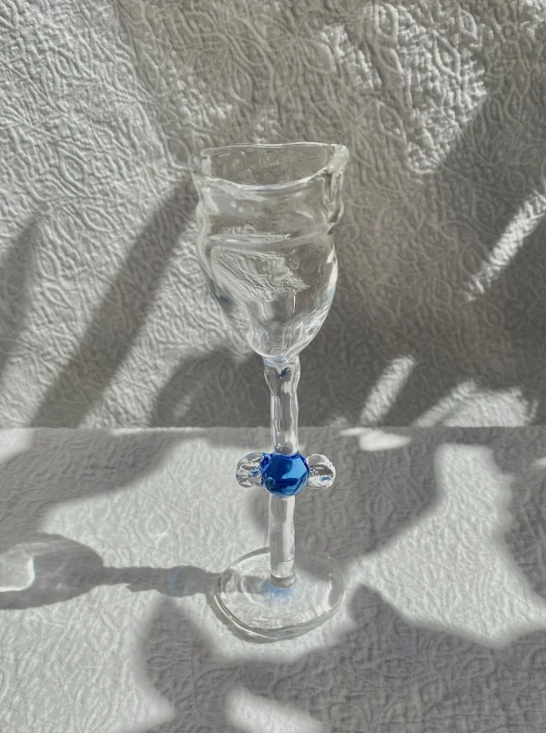 The Oblist Blue 'Candy' Mouth Blown Shot Glasses | Glasses | Dining Room