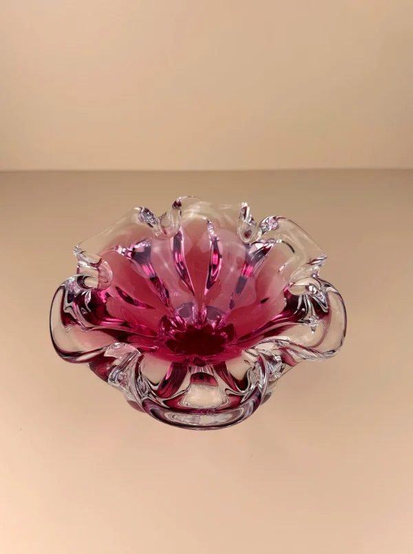 The Oblist Bohemian Cranberry Red bowl by Josef Hospodka | Decorative Dishes | Decorative Dishes