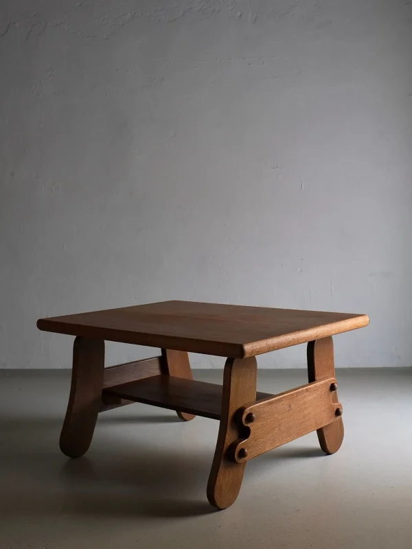 The Oblist Brutalist Oak Coffee Table | Netherlands | 1970s | Vintage Furniture | Living Room