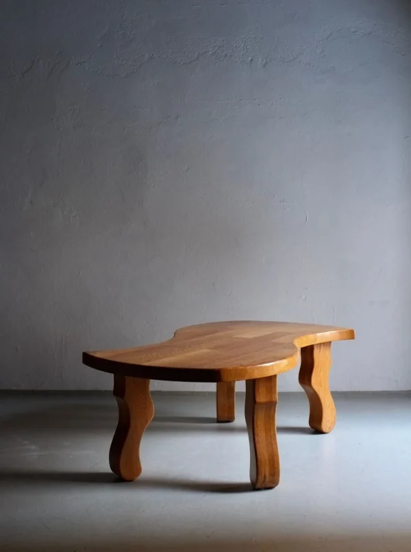 The Oblist Brutalist Sculptural Oak Coffee Table 1970s | Vintage Furniture | Coffee & End Tables