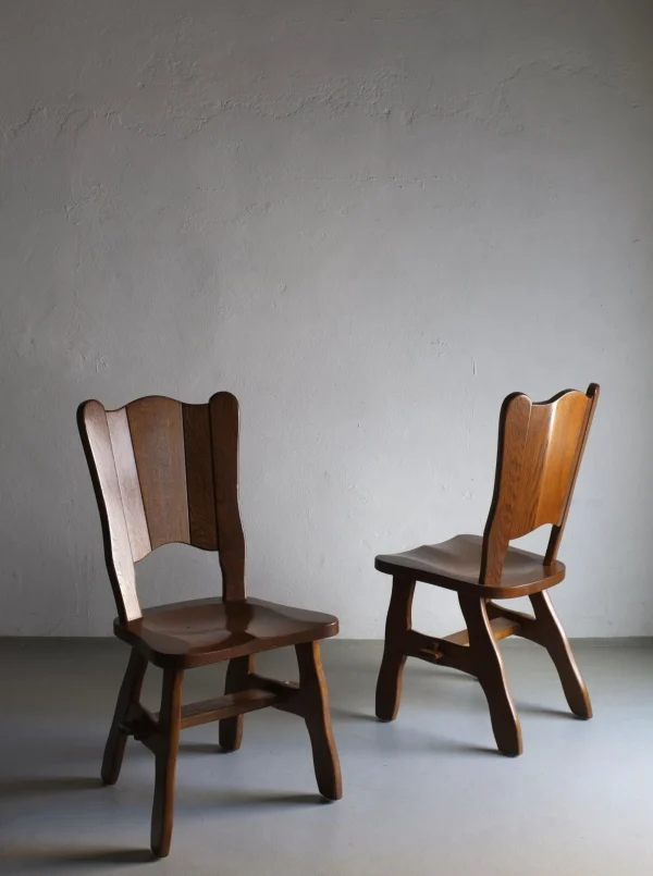 The Oblist 2 Brutalist Solid Oak Chair 1970s | Vintage Furniture | Chair