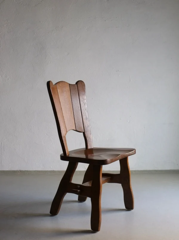 The Oblist 2 Brutalist Solid Oak Chair 1970s | Vintage Furniture | Chair