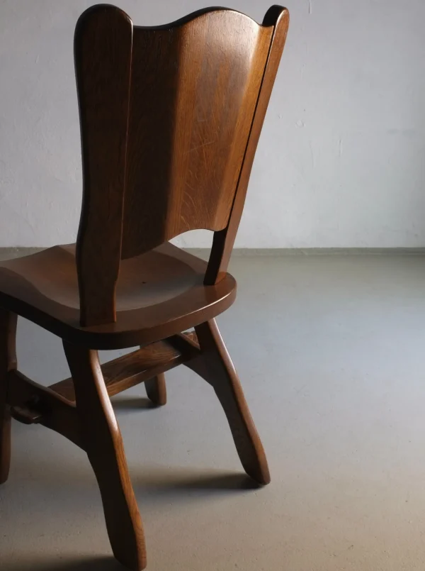 The Oblist 2 Brutalist Solid Oak Chair 1970s | Vintage Furniture | Chair