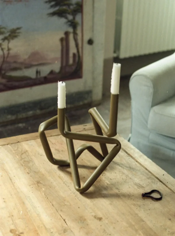 The Oblist Bucati Candle Holder (Green) | Candles & Holders | Dining Room