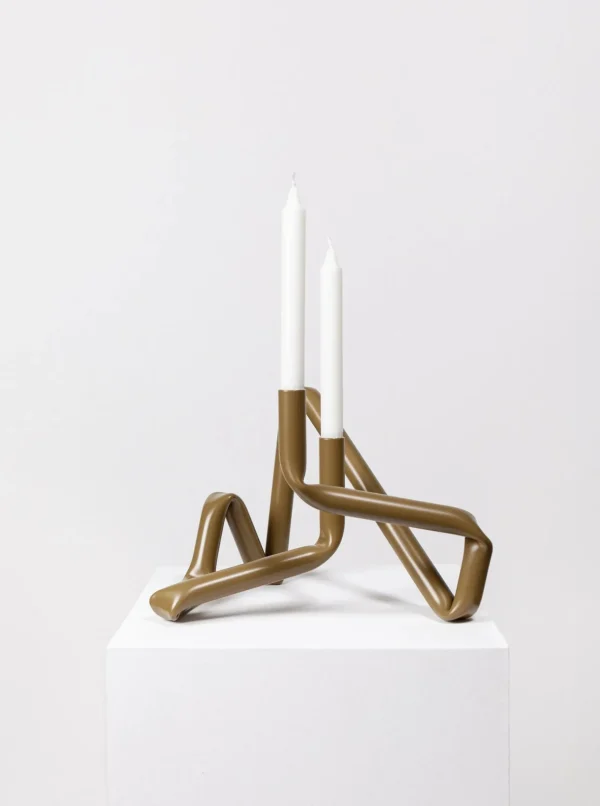 The Oblist Bucatini Candle Holder (Green) | Candles & Holders