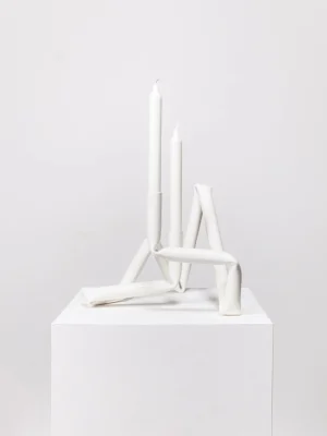 The Oblist Bucatini candle holder (White) | Candles & Holders | Dining Room