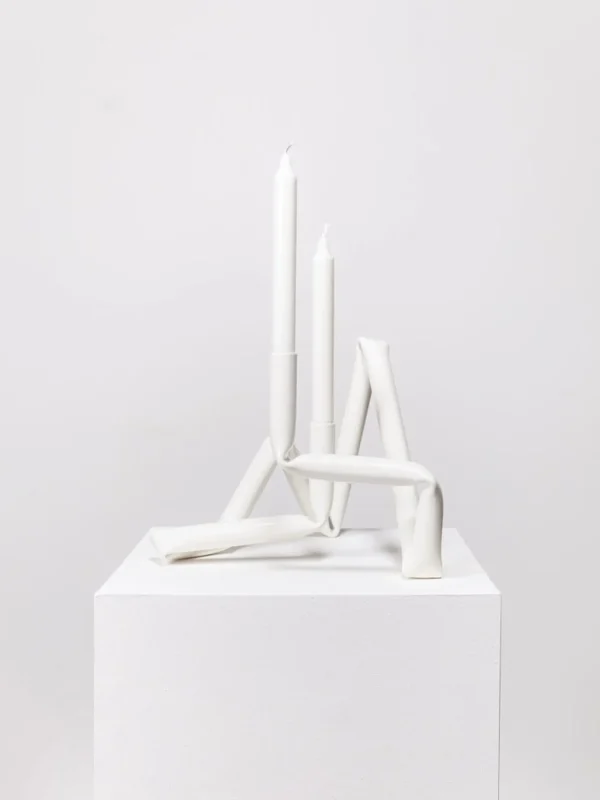 The Oblist Bucatini candle holder (White) | Candles & Holders | Dining Room