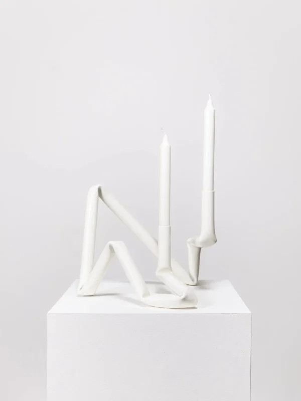 The Oblist Bucatini candle holder (White) | Candles & Holders | Dining Room