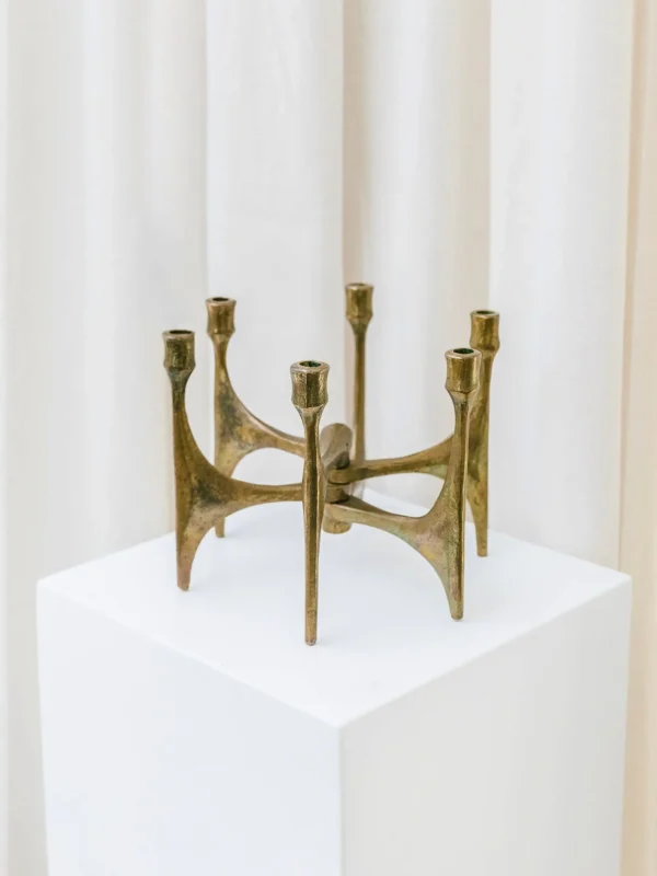 The Oblist Candleholder by Michael Harjes in Bronze 60s | Vintage Candle Holders | Candles & Holders