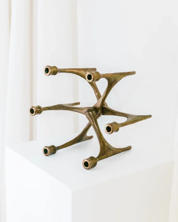 The Oblist Candleholder by Michael Harjes in Bronze 60s | Vintage Candle Holders | Candles & Holders