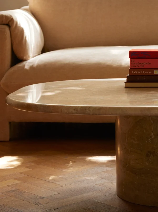 The Oblist Circa Coffee Table in Breccia Oniciata Marble | Coffee & End Tables | End Tables