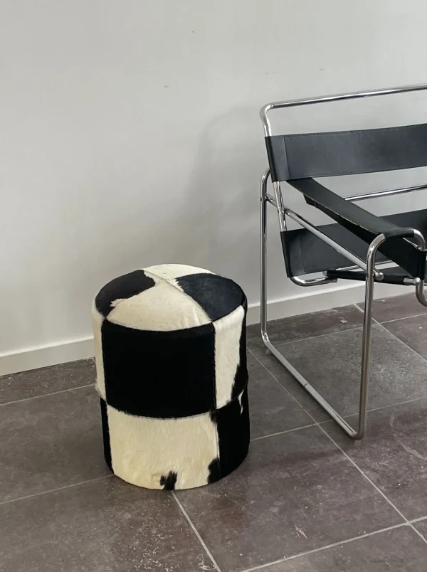 The Oblist Cowhide Pouf | Vintage Furniture | Chair