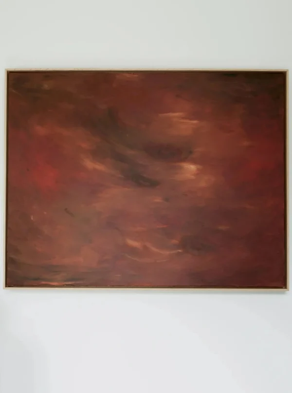 The Oblist Crimson Horizons - Mixed media on canvas | Paintings | Living Room