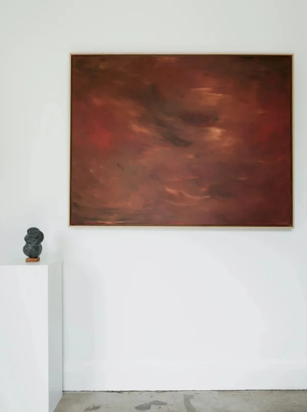 The Oblist Crimson Horizons - Mixed media on canvas | Paintings | Living Room