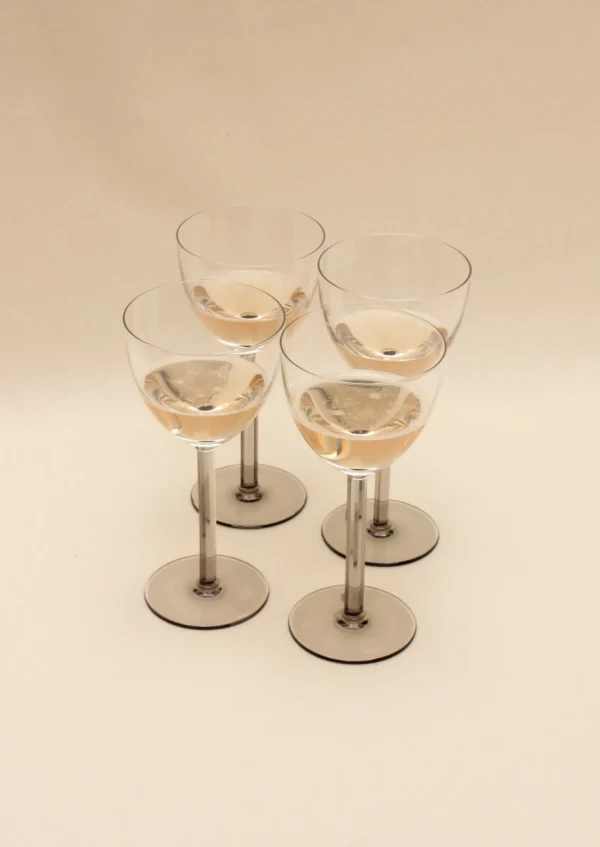 The Oblist Crystal Wine Glass Set | Vintage Tableware | Glasses