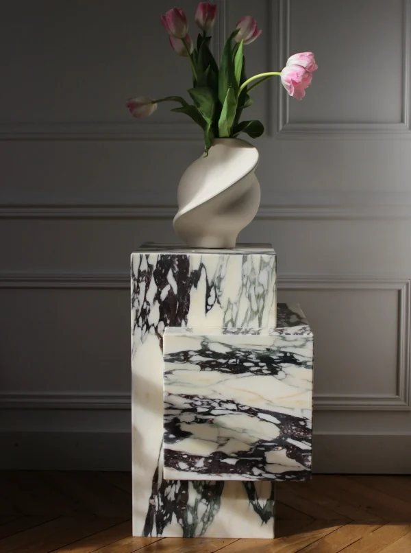 The Oblist Ella Calacatta Viola Marble Table | Coffee & End Tables | End Tables