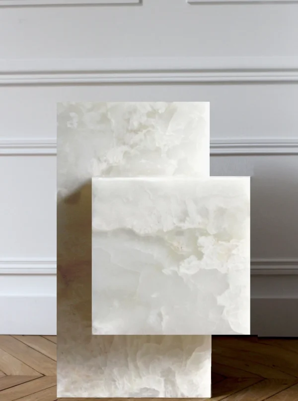 The Oblist Ella White Onyx - Marble Coffee Table | Coffee & End Tables | End Tables