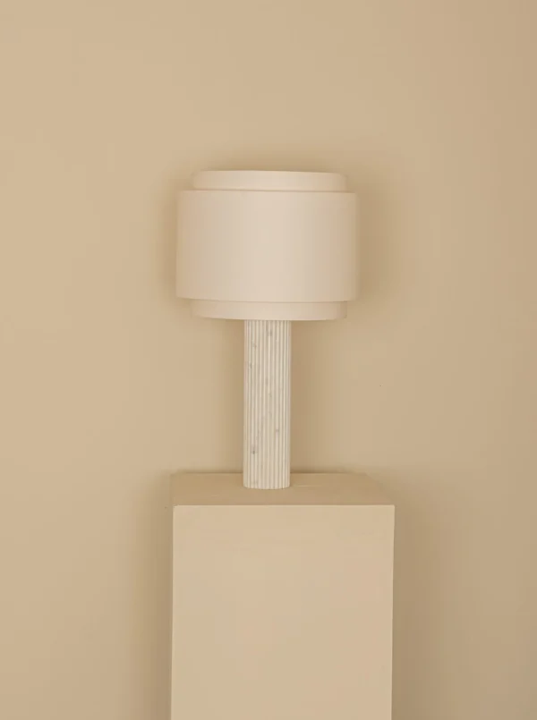 The Oblist Fluta Duoble White Marble | Table Lamp