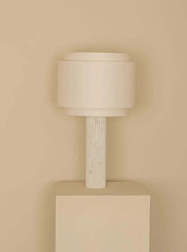 The Oblist Fluta Duoble White Marble | Table Lamp