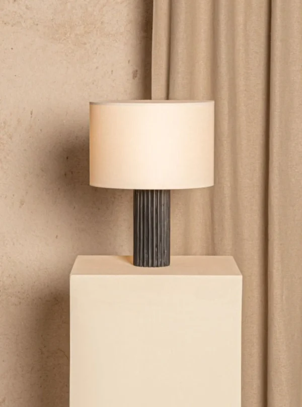 The Oblist Flutita Black Marble | Table Lamp | Bedroom