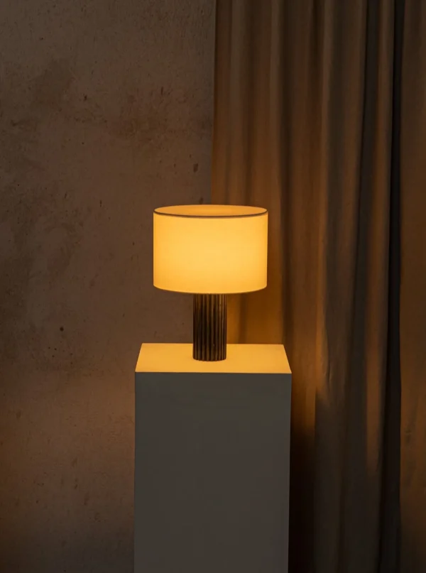 The Oblist Flutita Black Marble | Table Lamp | Bedroom