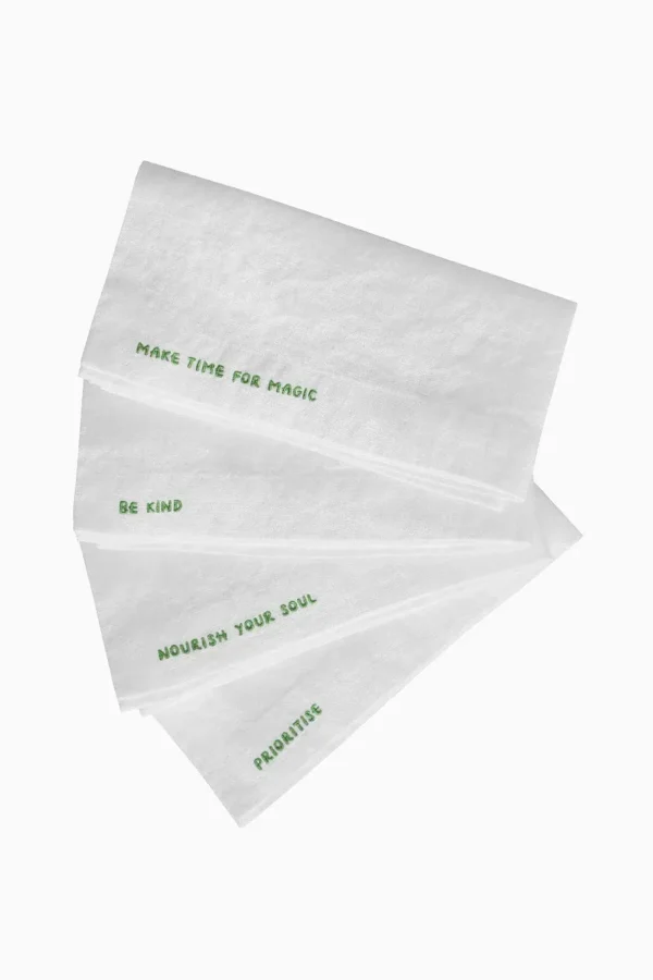 The Oblist Gratitude Linen Napkins - Set of 4 | Serveware | Dining Room