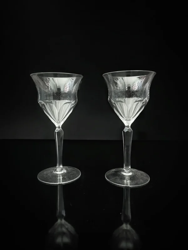 The Oblist 9 Hand Cut Crystal Wine Glasses 1960s | Glasses | Dining Room