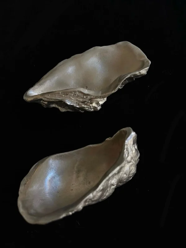 The Oblist Handcrafted Silver Oyster Set | Decorative Dishes | Decorative Dishes