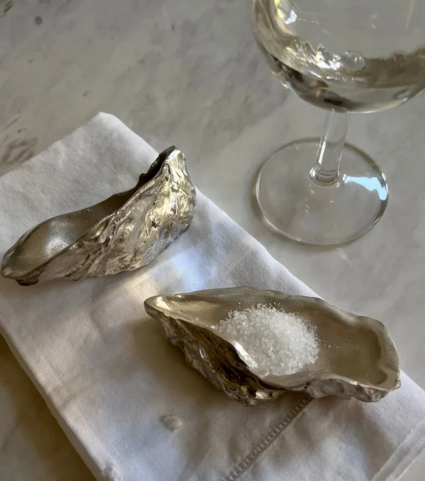 The Oblist Handcrafted Silver Oyster Set | Decorative Dishes | Decorative Dishes