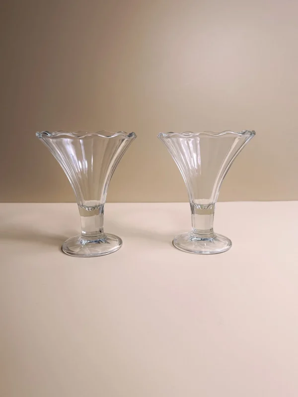 The Oblist 2 Italian Art Deco Cocktail Glasses | Vintage Tableware | Glasses