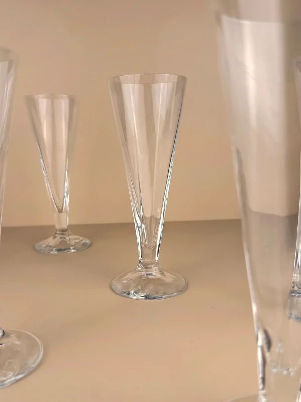 The Oblist 6 Italian Art Deco Revival Crystal Glasses | Vintage Tableware | Glasses