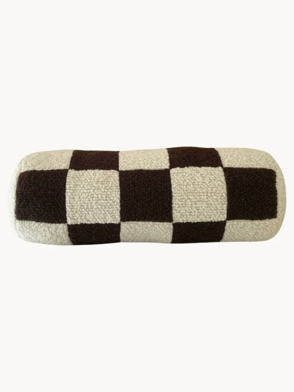 The Oblist Le Cylindre - Wool Bouclé - Chocolate/Eggshell | Decorative Cushions | Bedroom